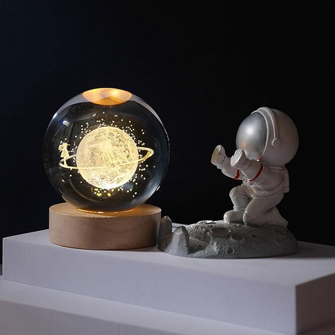 Cosmos: 3D Pluto Crystal Night Lamp