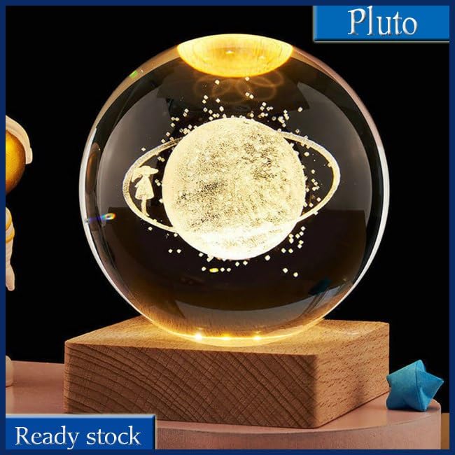 Cosmos: 3D Pluto Crystal Night Lamp